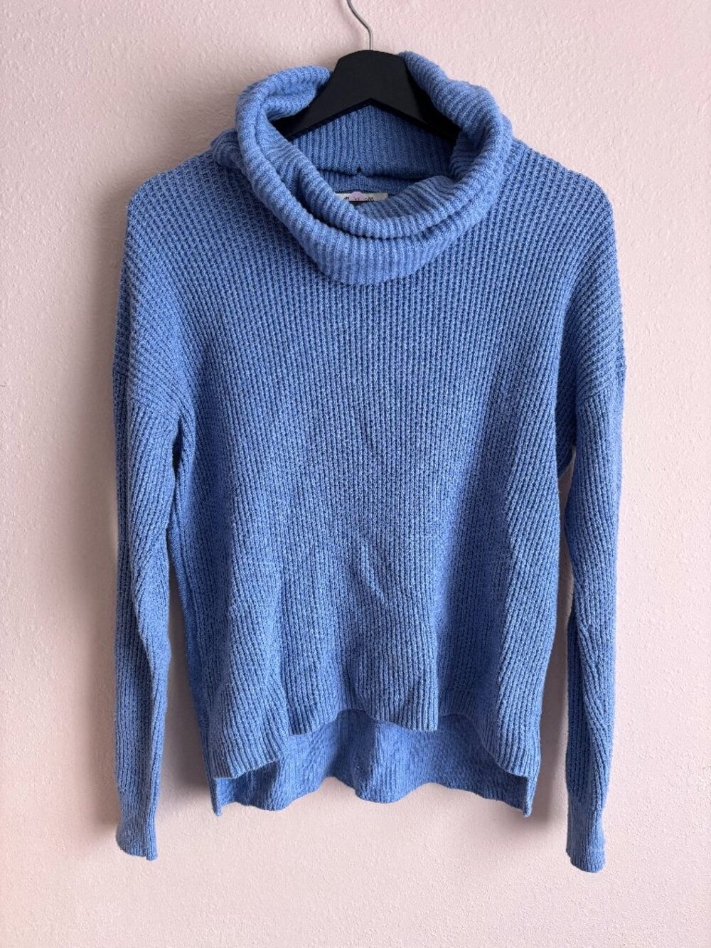 Madewell Cornflower Blue Removable Neck Turtleneck Sweater